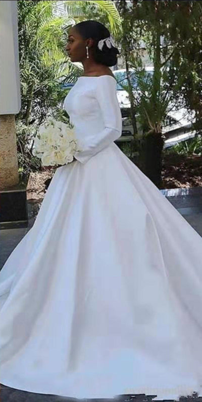 Vestido de Novia Elegante con Manga Larga Estilizadora - Image 4