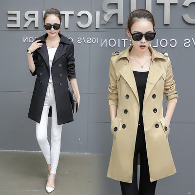 Abrigo Trench Coat Ajustado Talla Grande Largo Medio - Image 3