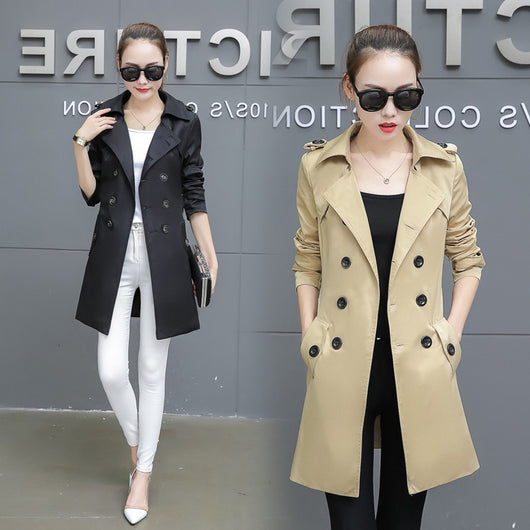 Abrigo Trench Coat Ajustado Talla Grande Largo Medio - Image 3