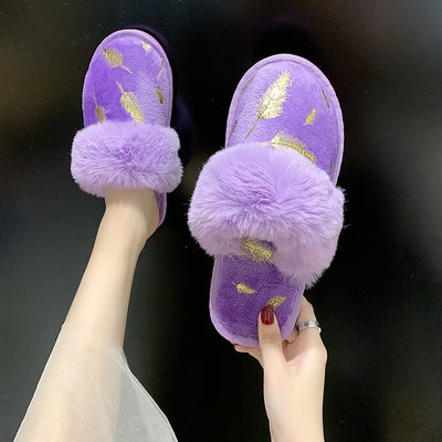 Pantuflas de Felpa Plus Size para Mujer - Algodón Suave Estilo Europeo - Image 3