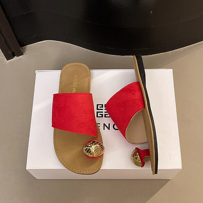 Sandalias Planas Tipo Francés con Punta Abierta para Mujer - Image 7