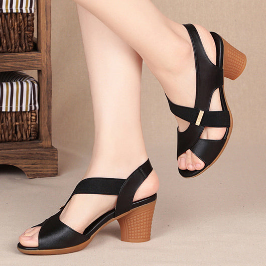 Zapatos de Boca de Pez con Suela Antideslizante y Tacón Reforzado - Image 4
