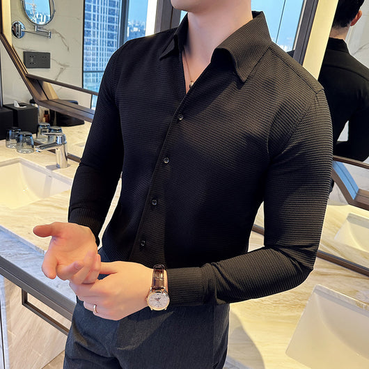 Camisa Térmica Textura Waffle Cuello V Manga Larga