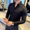Camisa Térmica Textura Waffle Cuello V Manga Larga