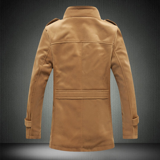 Chaqueta de Lana de Cordero para Hombre con Cuello Alzado - Image 3