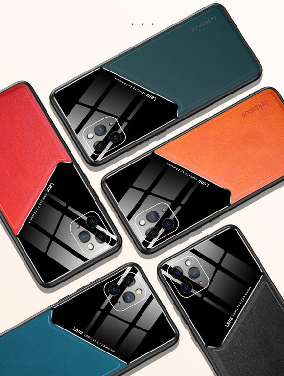 Funda Magnética de Cuero para Celular con Protección de Lente
