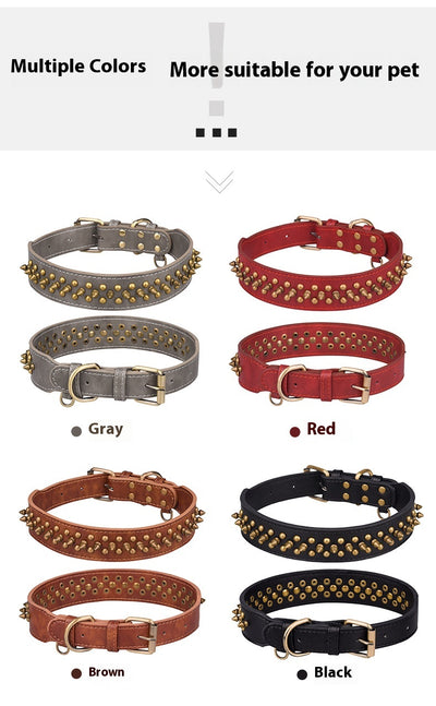 Collar de Cuero para Mascotas con Remaches - Tallas Mediana y Grande - Image 16