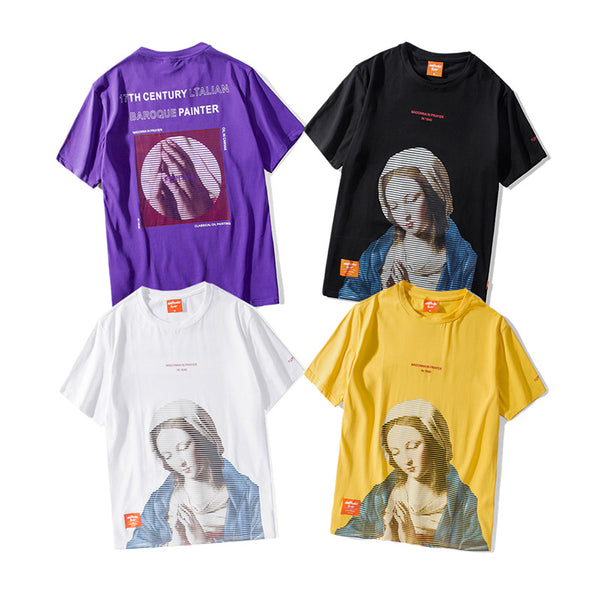 Playera Estampada con Óleo Artístico Pray Girl