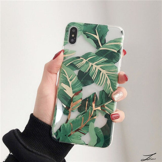 Funda para celular con diseño de hoja de plátano y acabado bronceado - Image 19