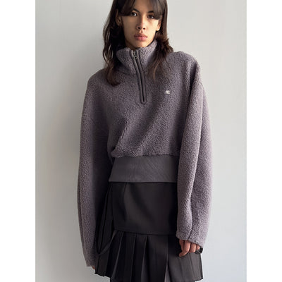 Sudadera Casual con Cuello Alto y Cierre Parcial - Image 4