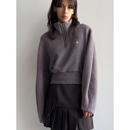 Sudadera Casual con Cuello Alto y Cierre Parcial - Image 4