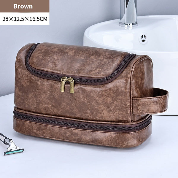 Bolsa de Aseo Ejecutiva en Cuero - Organizador de Viaje Profesional con Gancho - Image 8