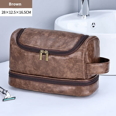 Bolsa de Aseo Ejecutiva en Cuero - Organizador de Viaje Profesional con Gancho - Image 8
