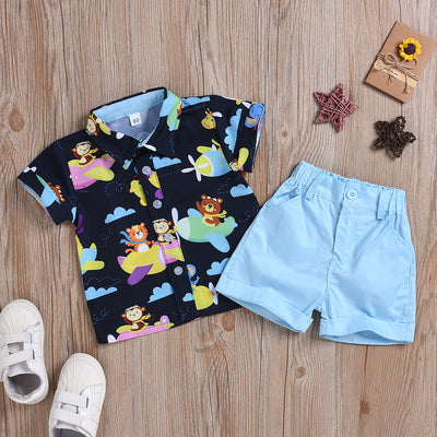 Conjunto Infantil Estampado: Playera y Shorts Casuales - Image 3