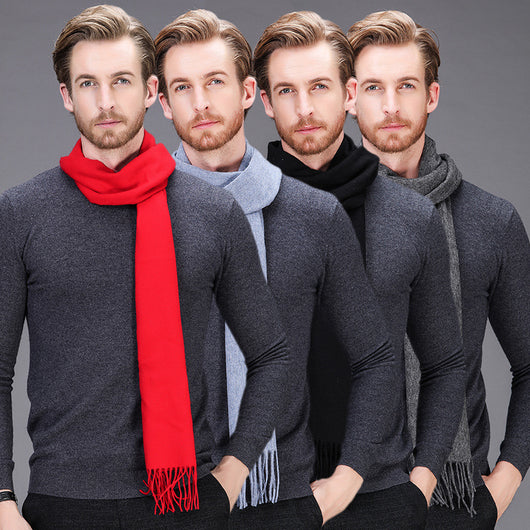 Bufanda de Cachemira Premium para Hombre y Mujer - Lana Pura Gruesa y Cálida
