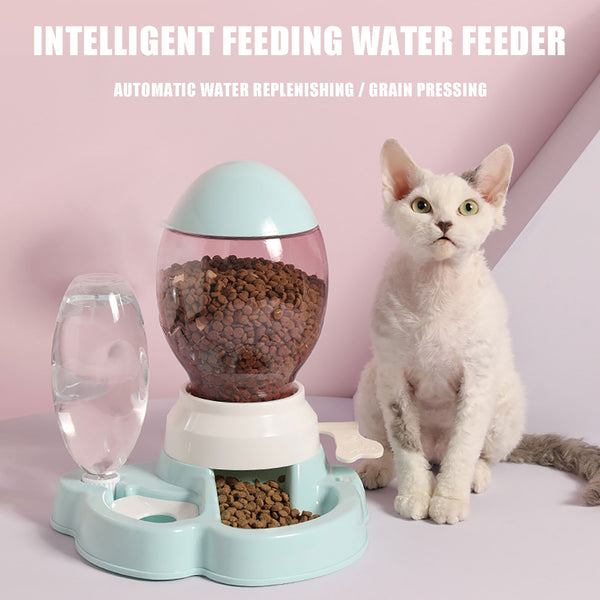 Comedero Automático y Bebedero para Gatos y Perros - Antivolcadizo sin Derrames