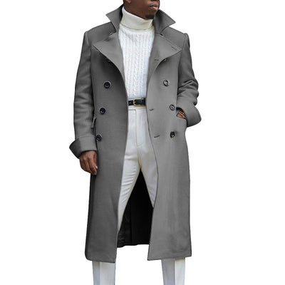 Abrigo Trench Coat Doble Botonadura para Hombre - Otoño e Invierno - Image 4