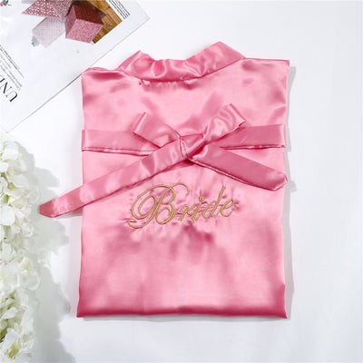 Camisón de Novia en Seda Simulada - Pijama Nupcial Elegante - Image 10