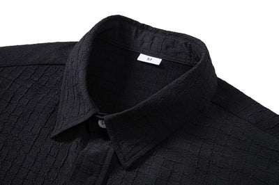 Conjunto Casual Hombre: Camisa y Shorts Jacquard Manga Corta - Image 26