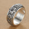 Anillo de Plata S925 Hexagrama Retro Ancho para Hombre