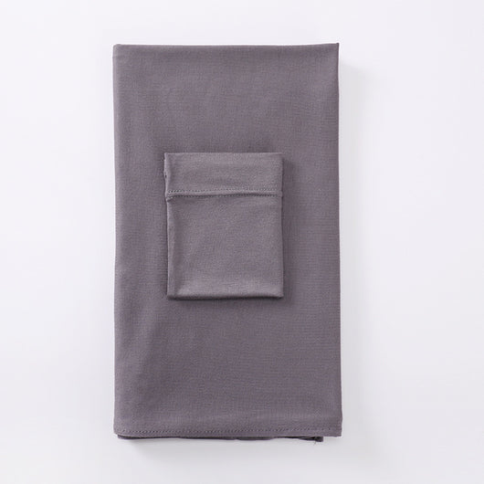 Black minimalist modal bottom hat integrated scarf, folded neatly on a white background. - Image 8