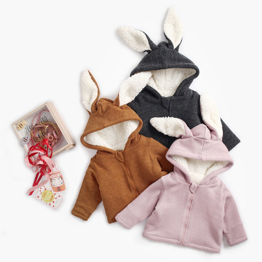Chaqueta Acolchada Infantil Diseño Conejo para Otoño e Invierno