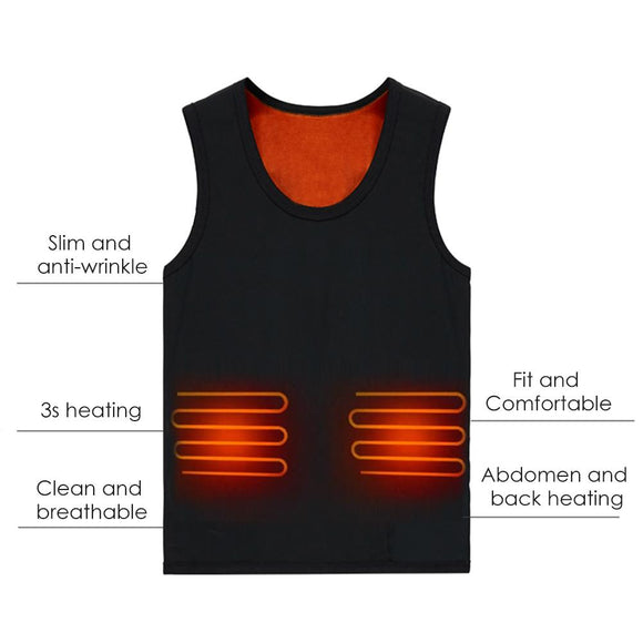 Chaleco Térmico Inteligente USB con 3 Niveles de Calor para Actividades Outdoor