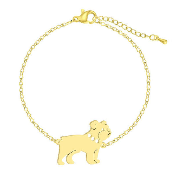 Pulsera de Acero Inoxidable con Dije de Perro Pug - Joya Fashionable y Adorable - Image 3