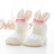 Calcetines de Bebé Niña Coral Fleece Suave con Diseño de Conejito