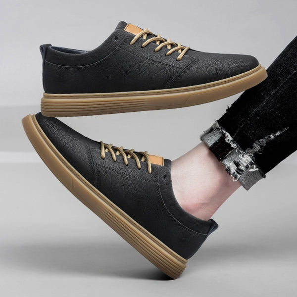 Tenis Casuales Hombre Cordones Punta Redonda Diseño Clásico