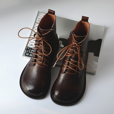 Botas Martin de Cuero con Ocho Ojales - Estilo Robusto y Duradero