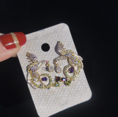Aretes de Plata 925 Fénix Grandes Estilo Europeo - Joyería Elegante - Image 3