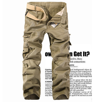 Pantalón Overol de Algodón Lavado con Múltiples Bolsillos - Image 10