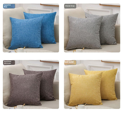 Almohada de Lino y Algodón para Sofá - Diseño Liso y Elegante - Image 34