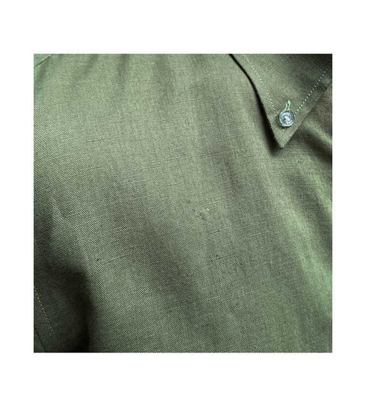 Camisa Casual Hombre Algodón Lino Manga Larga Color Sólido - Image 15