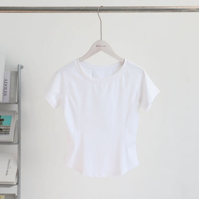 Playera Deportiva Yoga Mesh Nude Feel Manga Corta - Image 4