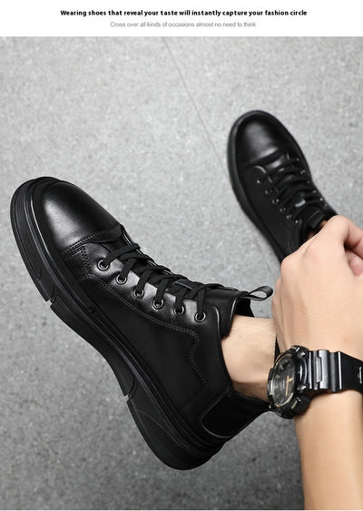 Botas Altas de Cuero para Hombre - Zapatos Casuales Invierno - Image 24