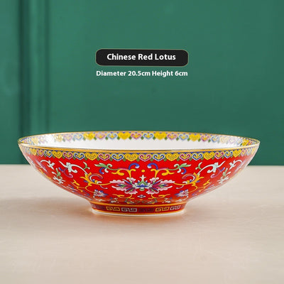Plato de Cerámica Bambú 8 Pulgadas con Esmalte Tradicional Chino - Image 8