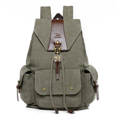 Mochila de Viaje Grande Estilo Retro en Lona para Hombre - Image 13