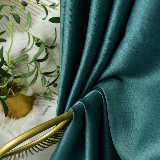 Close-up of a dark gray thickening double-sided linen-look jacquard curtain fabric with a textured weave. - Image 3