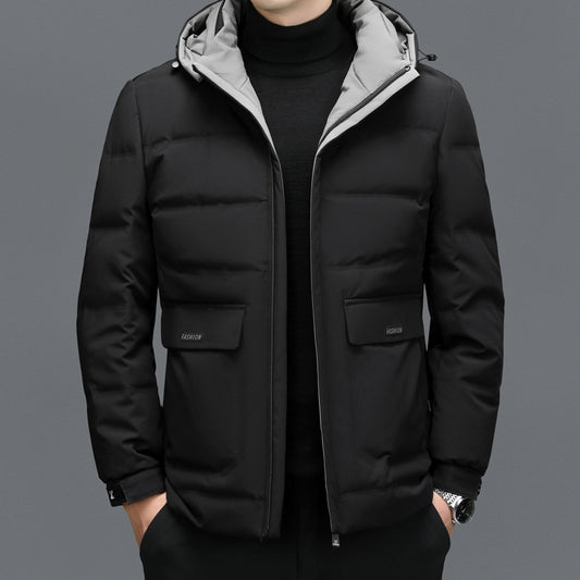 Chaqueta de Invierno para Hombre con Capucha Desmontable