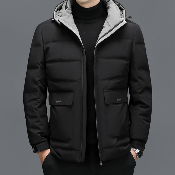 Chaqueta de Invierno para Hombre con Capucha Desmontable