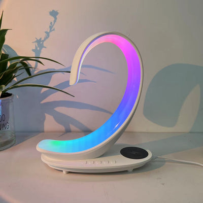 Cargador Inalámbrico de Escritorio 3 en 1 con Parlante Bluetooth y Luz LED Cisne - Image 10