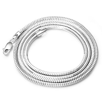 Cadena de Plata Esterlina 925 con Baño de Platino - Estilo Coreano Unisex - Image 2