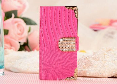 Cartera Protectora 5G Diamond con Funda de Cuero para iPhone 5S