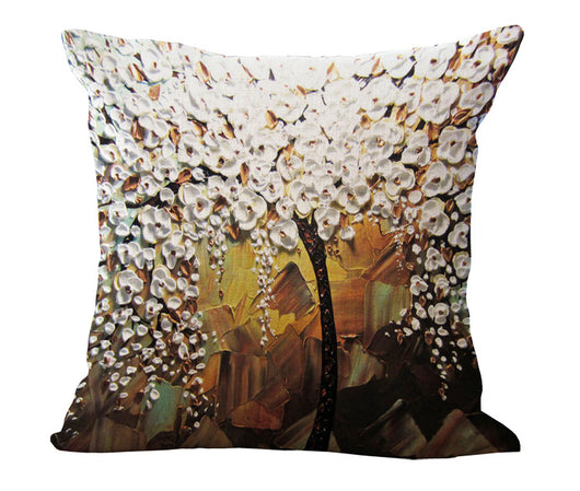 Funda de Almohada con Óleo Artístico en Algodón y Lino - Image 29