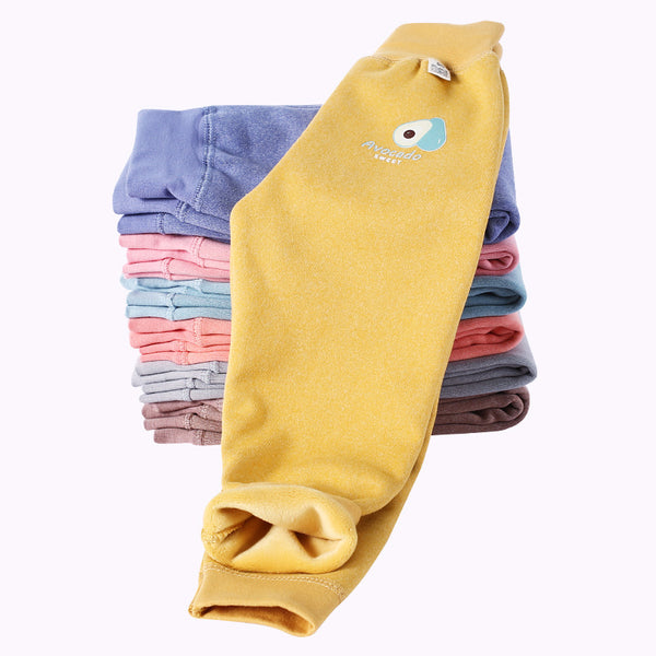 Leggings Infantiles de Color Liso con Forro de Terciopelo