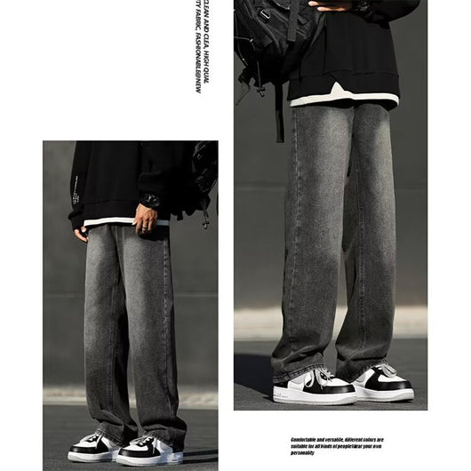 Jeans Negros Ahumados Primavera para Hombre - Corte Clásico Americano - Image 2