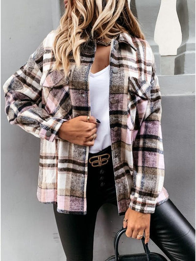 Camisa Chaqueta de Cuadros Manga Larga para Otoño e Invierno - Image 7