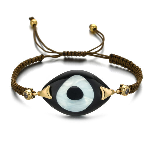 Pulsera Tejida a Mano con Ojo de Demonio Turco en Resina - Image 36